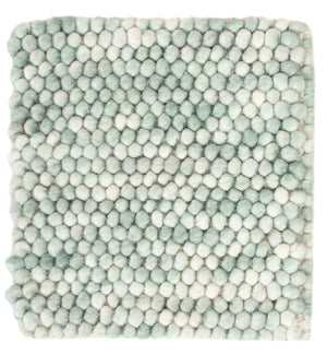 Wollteppich quadratisch  - 30 x 30 cm - hellgrün
