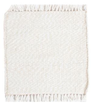 Wollteppich quadratisch  - 34 x 31 cm - weiß