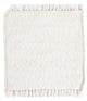Wollteppich quadratisch  - 34 x 31 cm - weiß