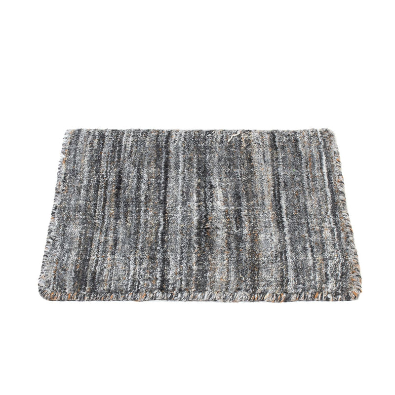 Wollteppich quadratisch  - 35 x 30 cm - dunkelgrau