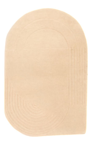 Wollteppich - 92 x 60 cm - beige