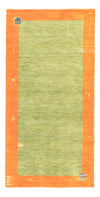 Gabbeh Teppich Indus 70x140cm - Wollteppich - Rechteckig / Hellgrün / 70 x 140 cm Rechteckig