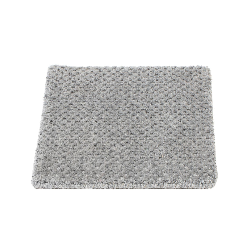 Wollteppich quadratisch  - 30 x 30 cm - grau