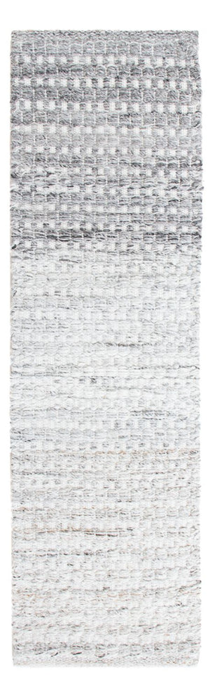 Läufer Woll - 104 x 33 cm - hellgrau