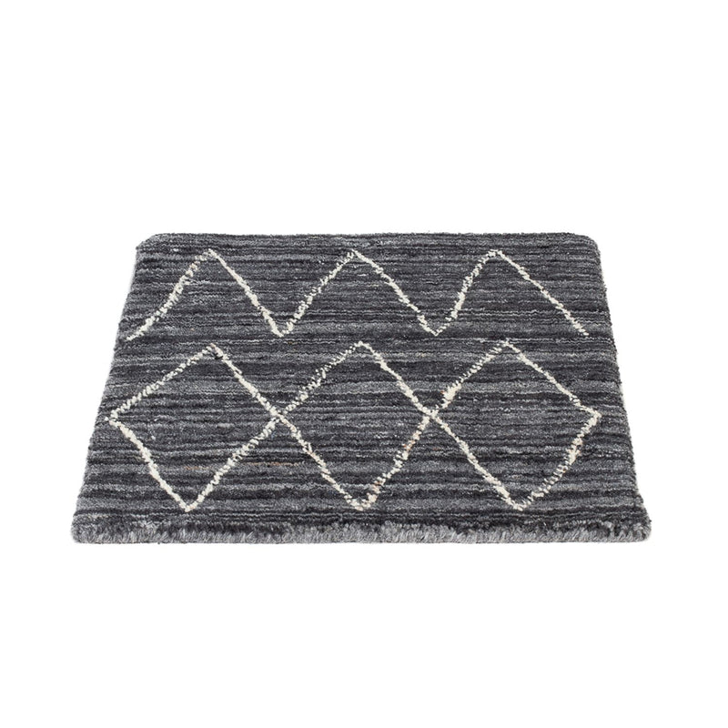 Wollteppich quadratisch  - 42 x 42 cm - anthrazit