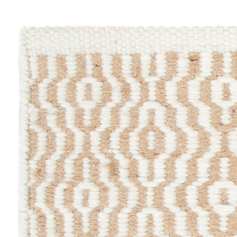 Wollteppich quadratisch  - 35 x 32 cm - beige