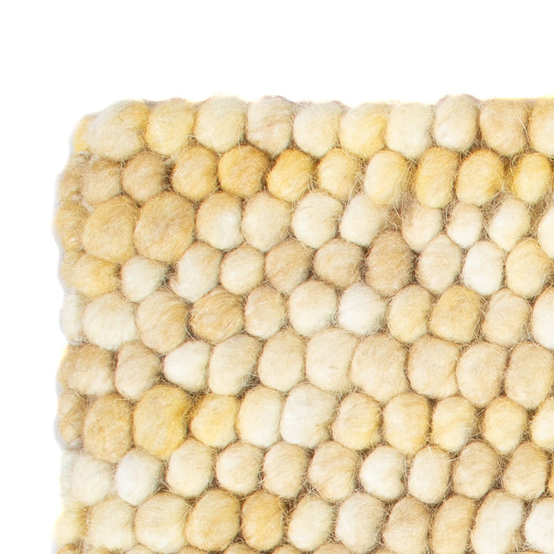 Wollteppich quadratisch  - 32 x 32 cm - hellbeige