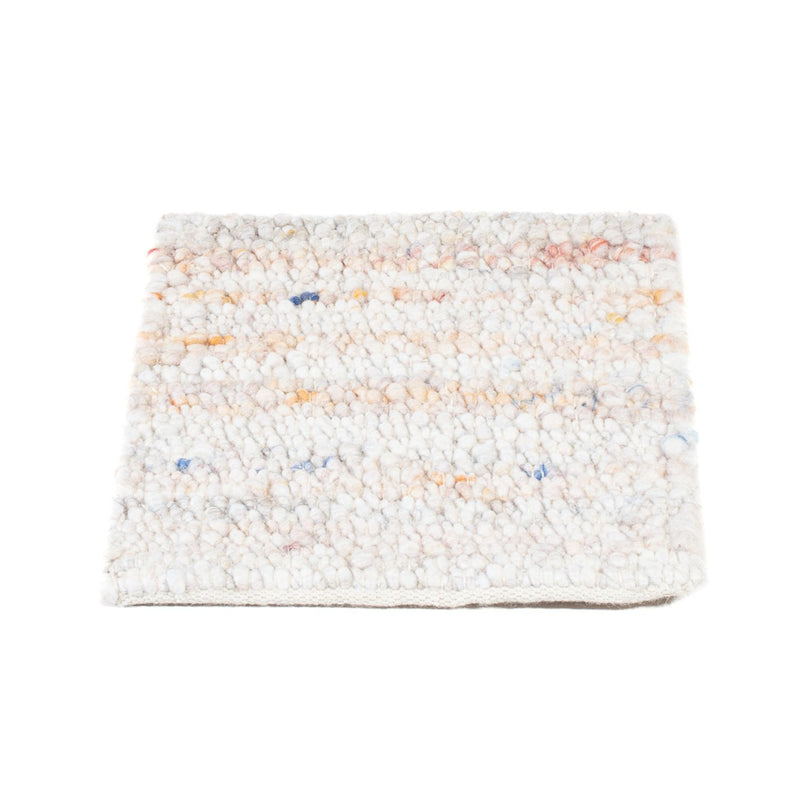 Wollteppich quadratisch  - 35 x 32 cm - mehrfarbig