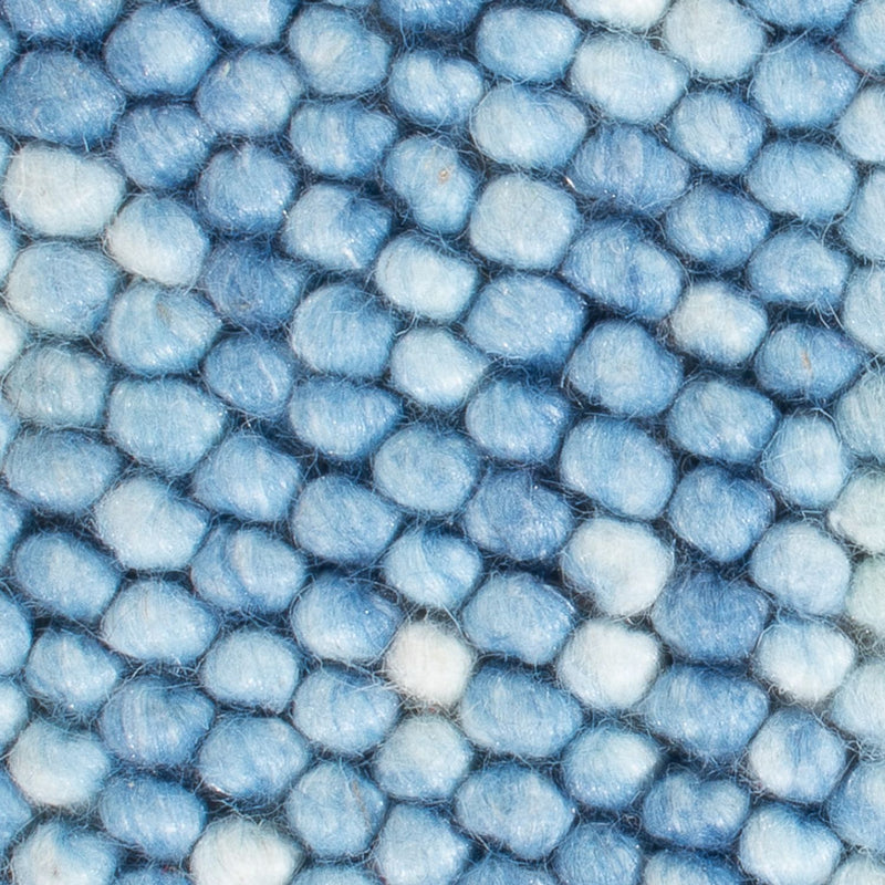 Wollteppich quadratisch  - 25 x 25 cm - hellblau