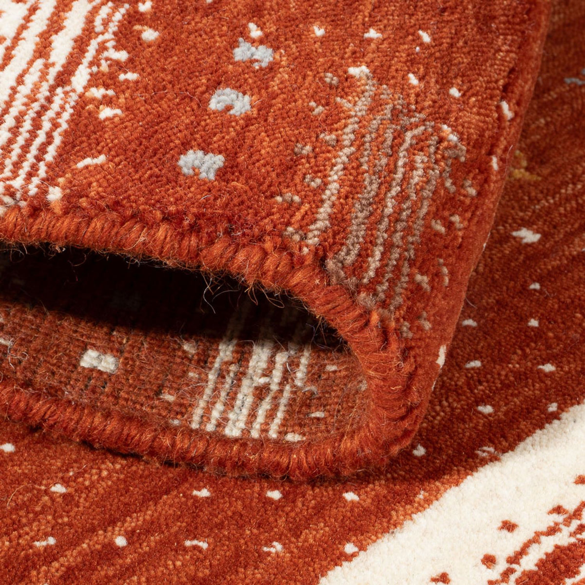 Gabbeh Teppich - Loribaft Softy - 90 x 60 cm - terrakotta