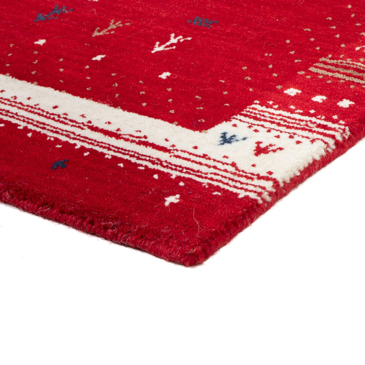Gabbeh Teppich - Loribaft Softy - 90 x 60 cm - rot