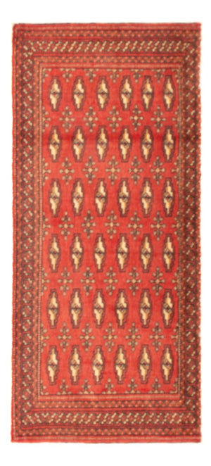 Turkaman Teppich - 100 x 50 cm - hellrot