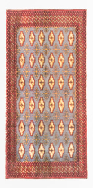 Läufer Turkaman - 136 x 57 cm - hellblau