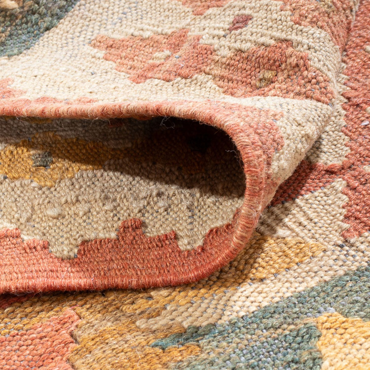 Läufer Kelim - Splash - 315 x 95 cm - hellbeige