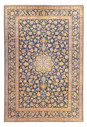 Perserteppich - Keshan - 402 x 288 cm - dunkelblau