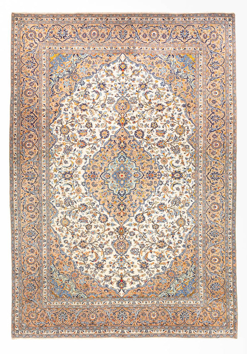Perserteppich - Keshan - 405 x 302 cm - dunkelbeige