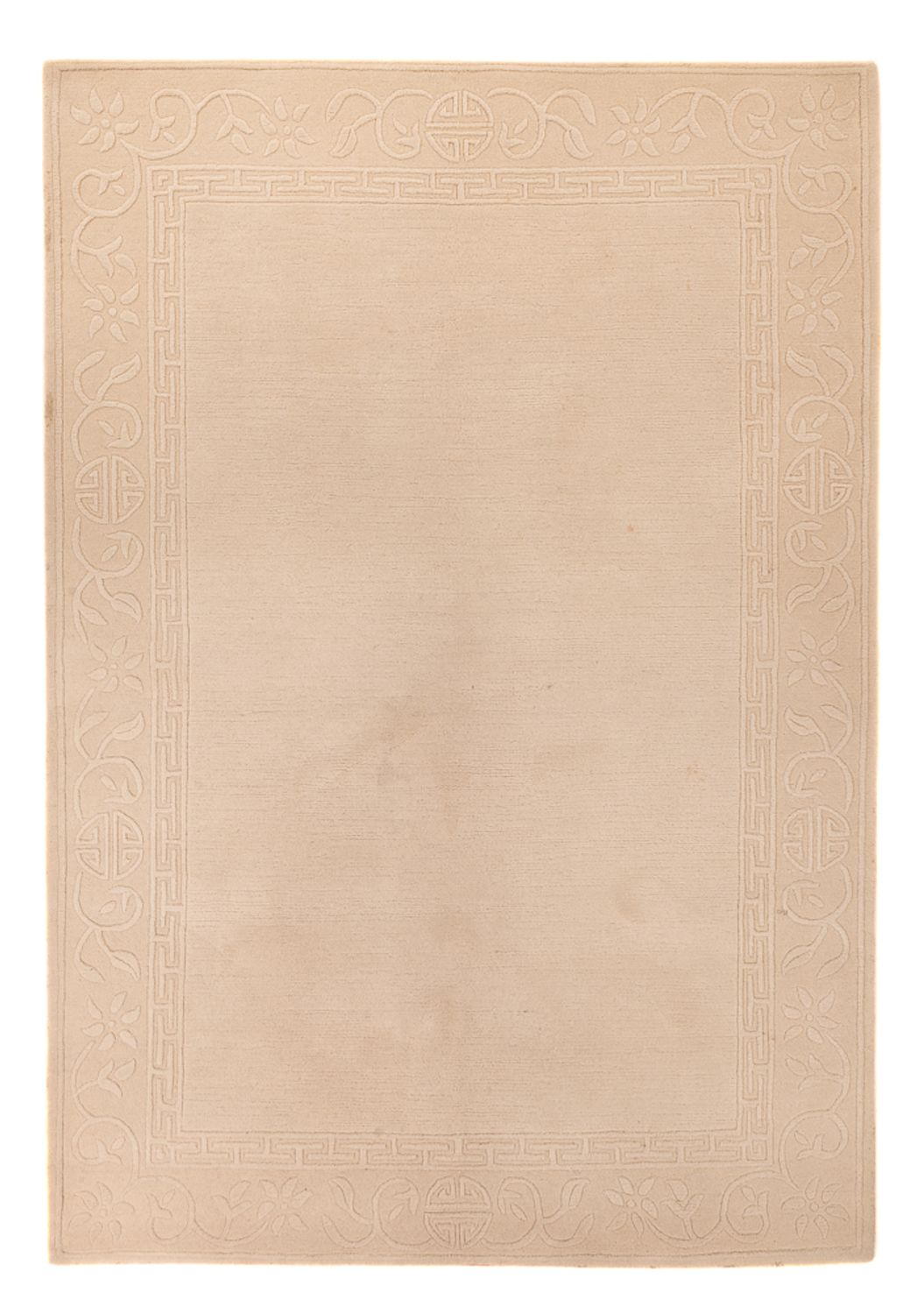Wollteppich - 201 x 144 cm - beige