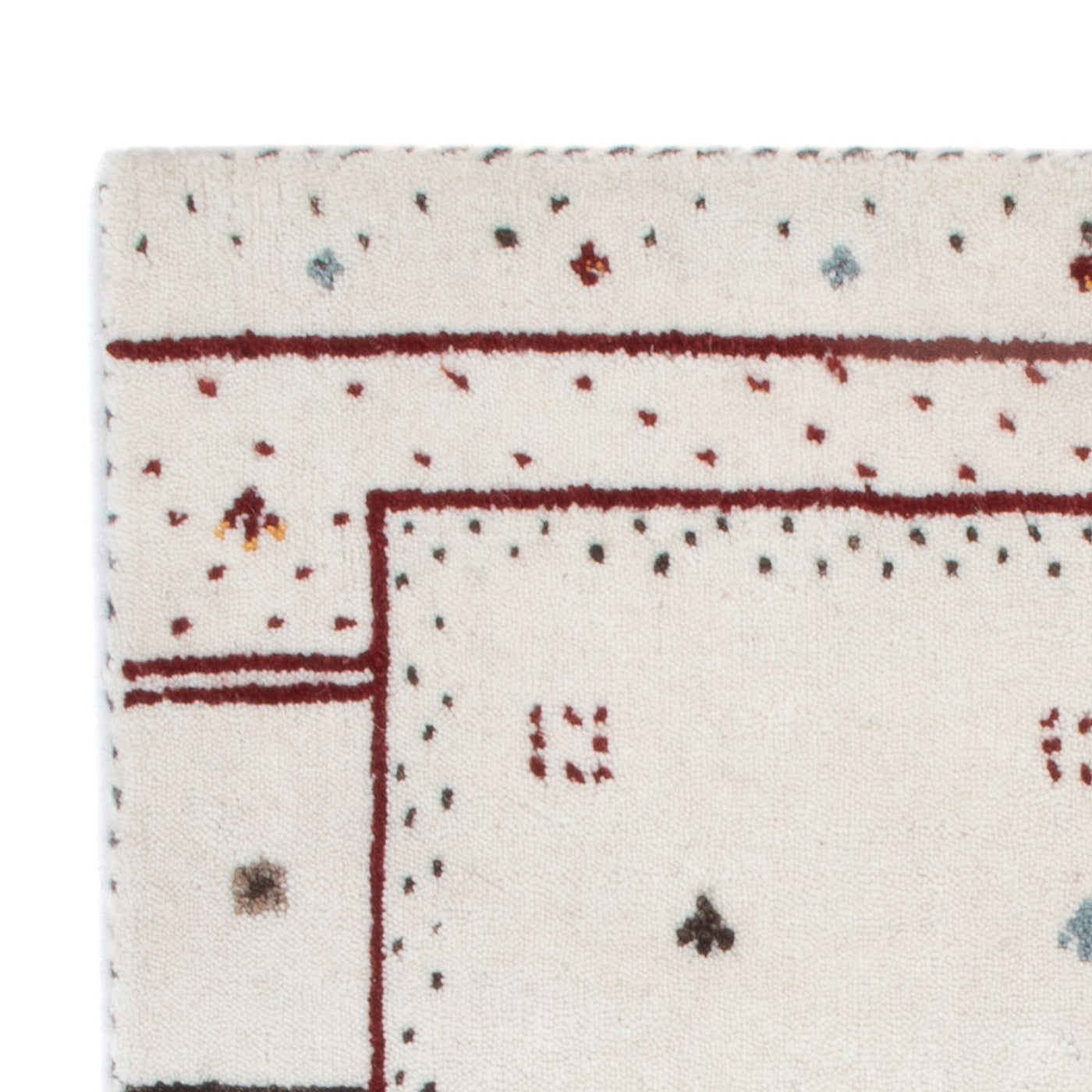 Gabbeh Teppich - Loribaft Softy - 90 x 60 cm - hellgrau