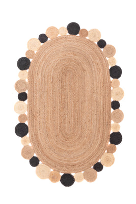 Juteteppich - Boldo - oval