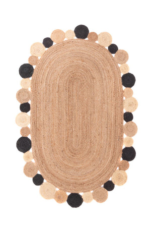 Juteteppich - Boldo - oval