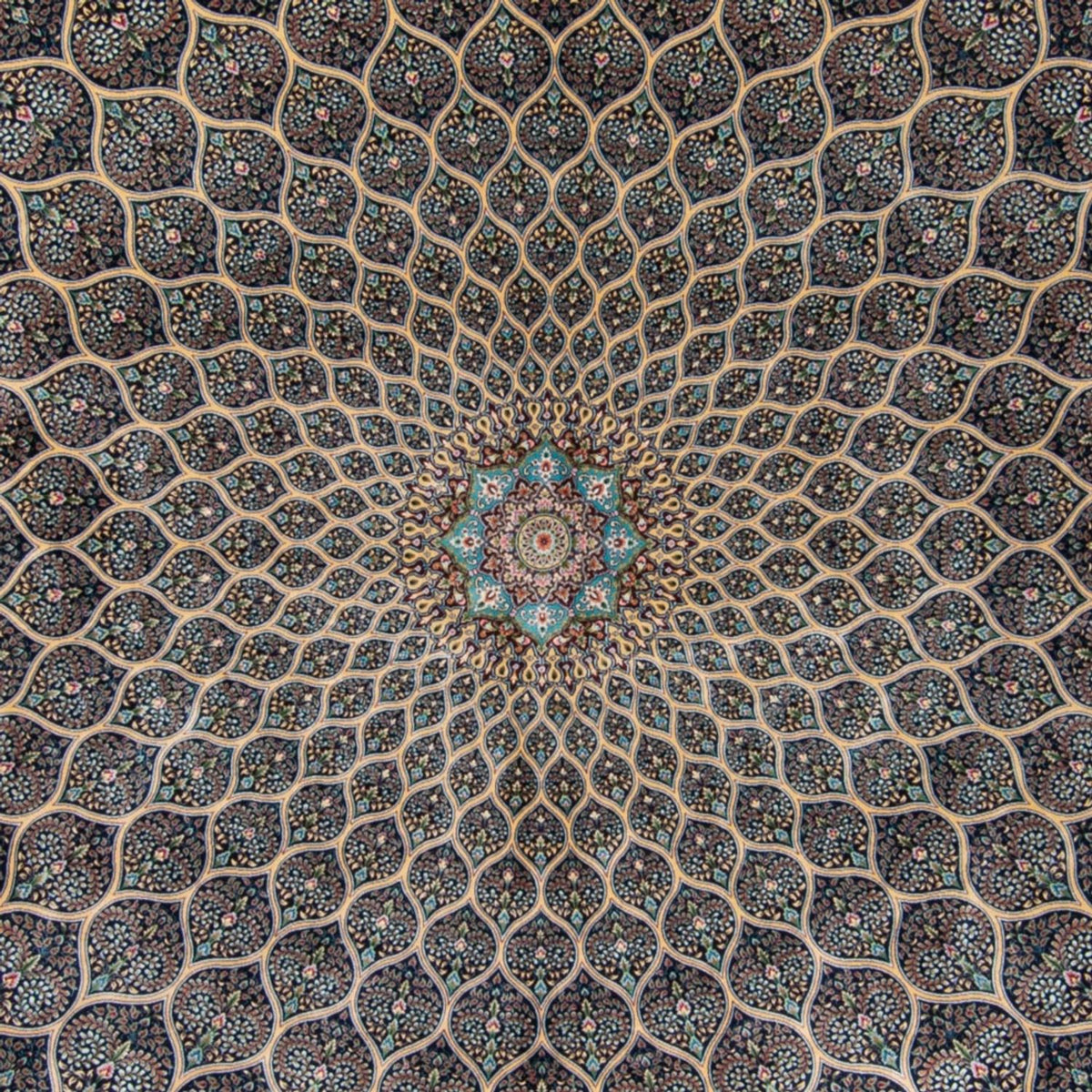 Perserteppich - Ghom - 300 x 200 cm - dunkelblau