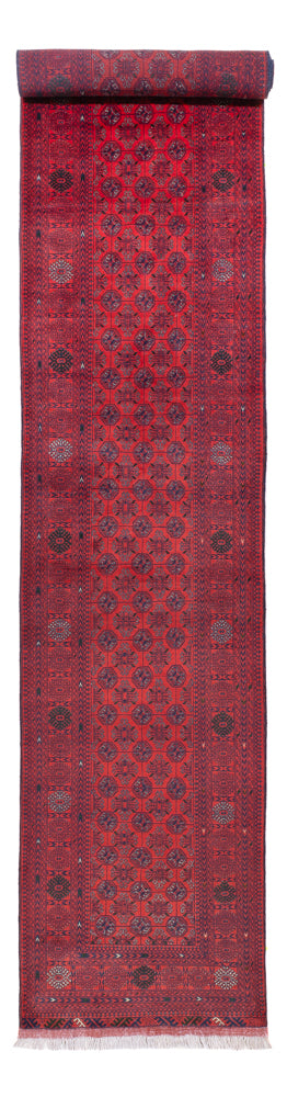 Läufer Afghan - Buchara - 479 x 89 cm - rot