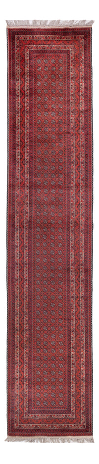 Läufer Afghan - Buchara - 376 x 75 cm - rot