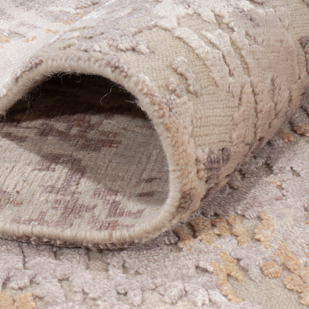 Designer Teppich - 197 x 154 cm - silber