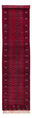 Läufer Afghan - Buchara - 397 x 86 cm - rot