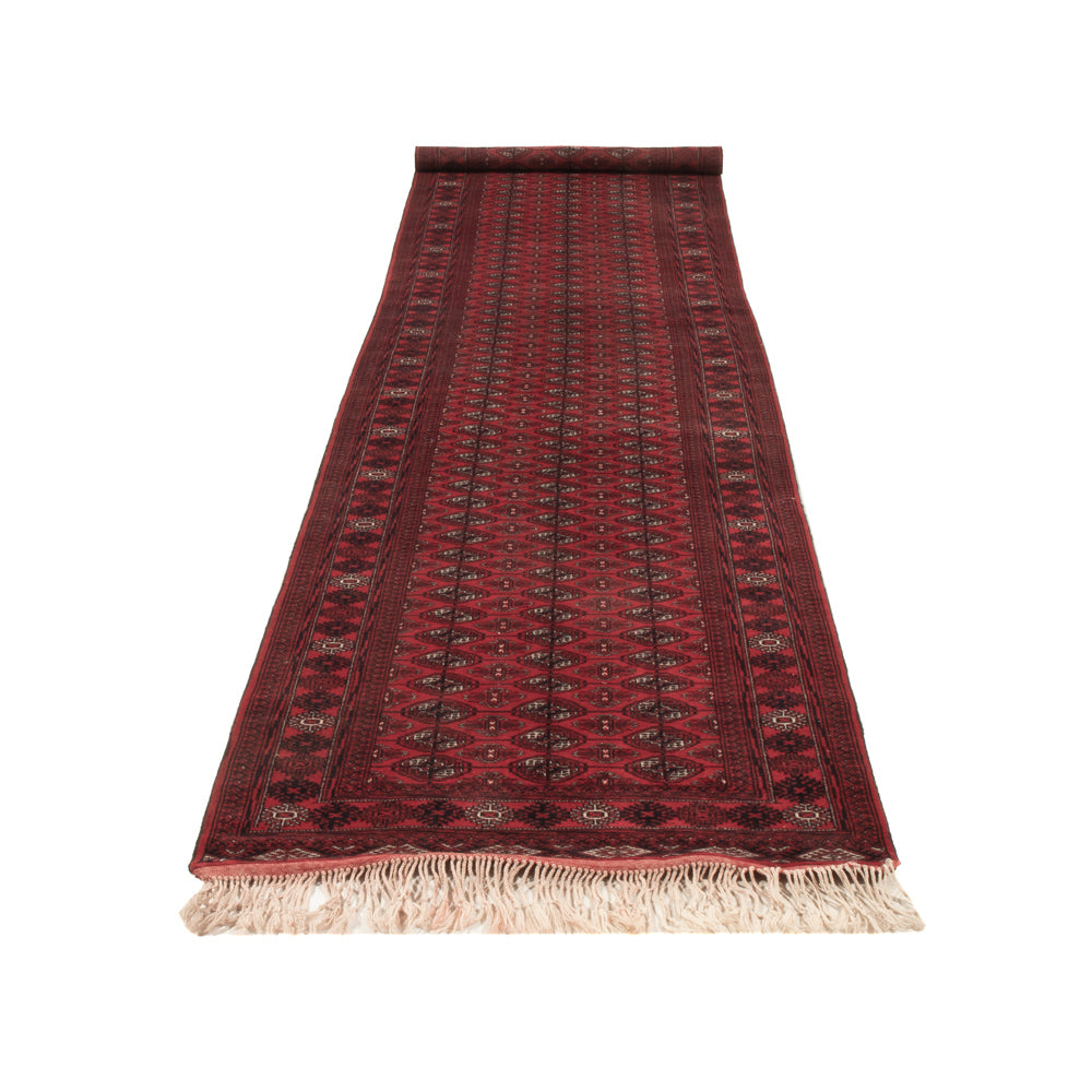 Läufer Afghan - Buchara - 397 x 86 cm - rot
