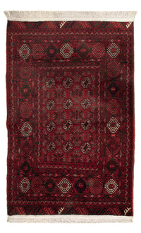 Afghan Teppich - 119 x 77 cm - dunkelrot
