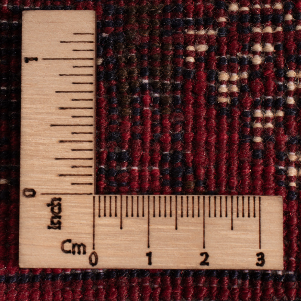 Afghan Teppich - 119 x 77 cm - dunkelrot