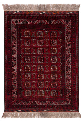 Afghan Teppich - Buchara - 140 x 102 cm - dunkelrot