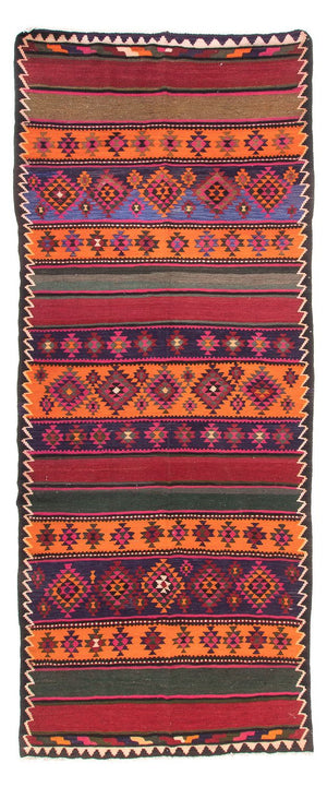 Läufer Kelim - Old - 395 x 160 cm - mehrfarbig