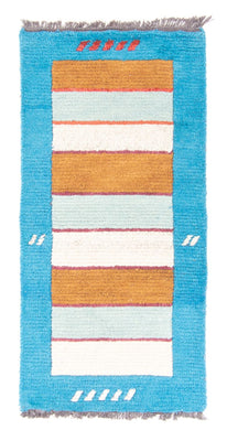 Nepal Teppich - 140 x 70 cm - türkis