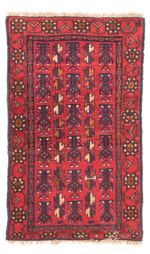 Belutsch Teppich - 130 x 74 cm - rot