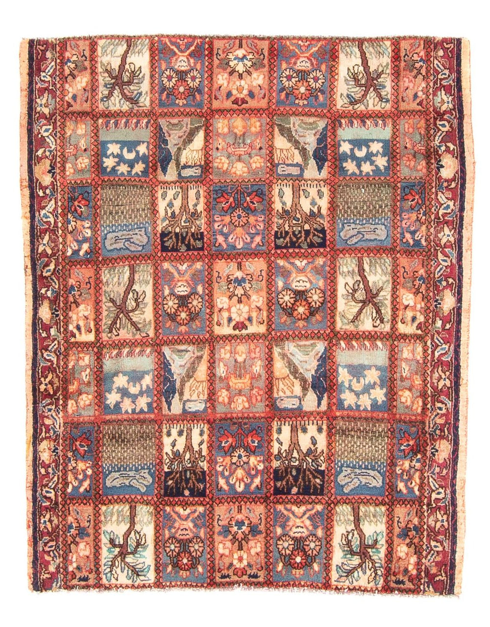 Perserteppich - Ghom - 128 x 105 cm - mehrfarbig