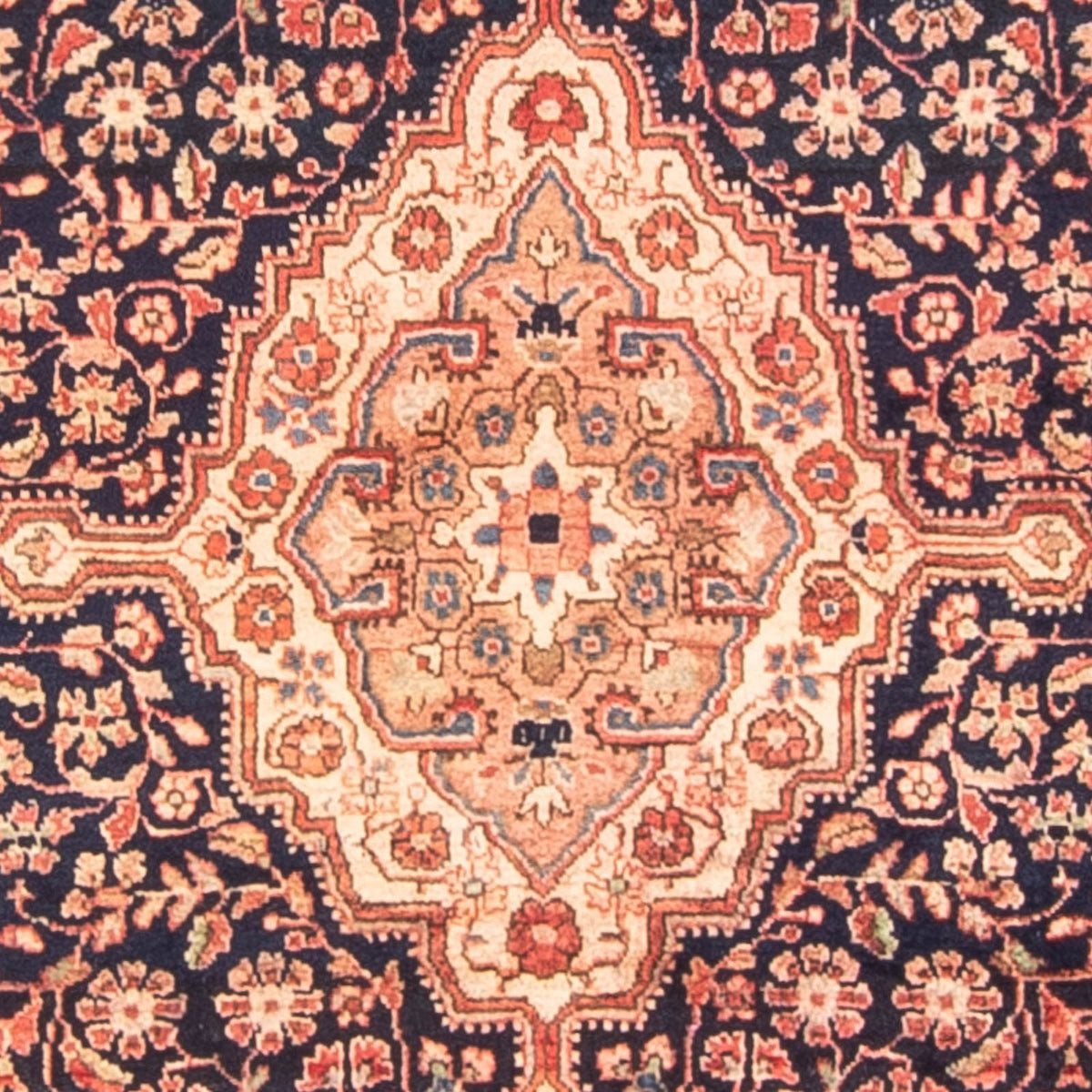 Perserteppich - Nomadic - 146 x 103 cm - dunkelblau