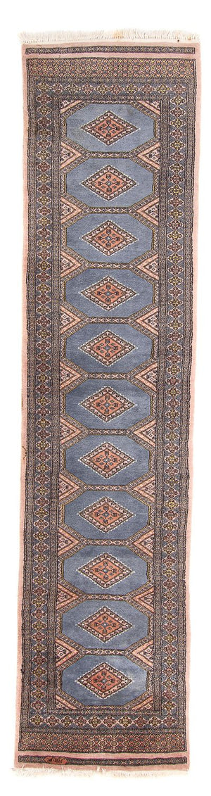 Läufer Pakistan - 325 x 80 cm - hellblau