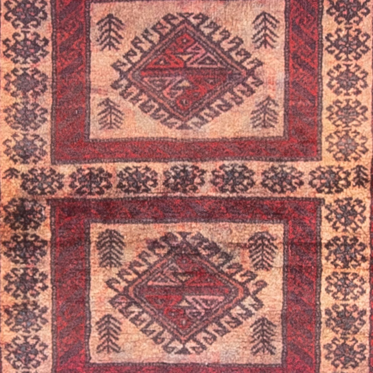 Läufer Belutsch - 202 x 101 cm - mehrfarbig