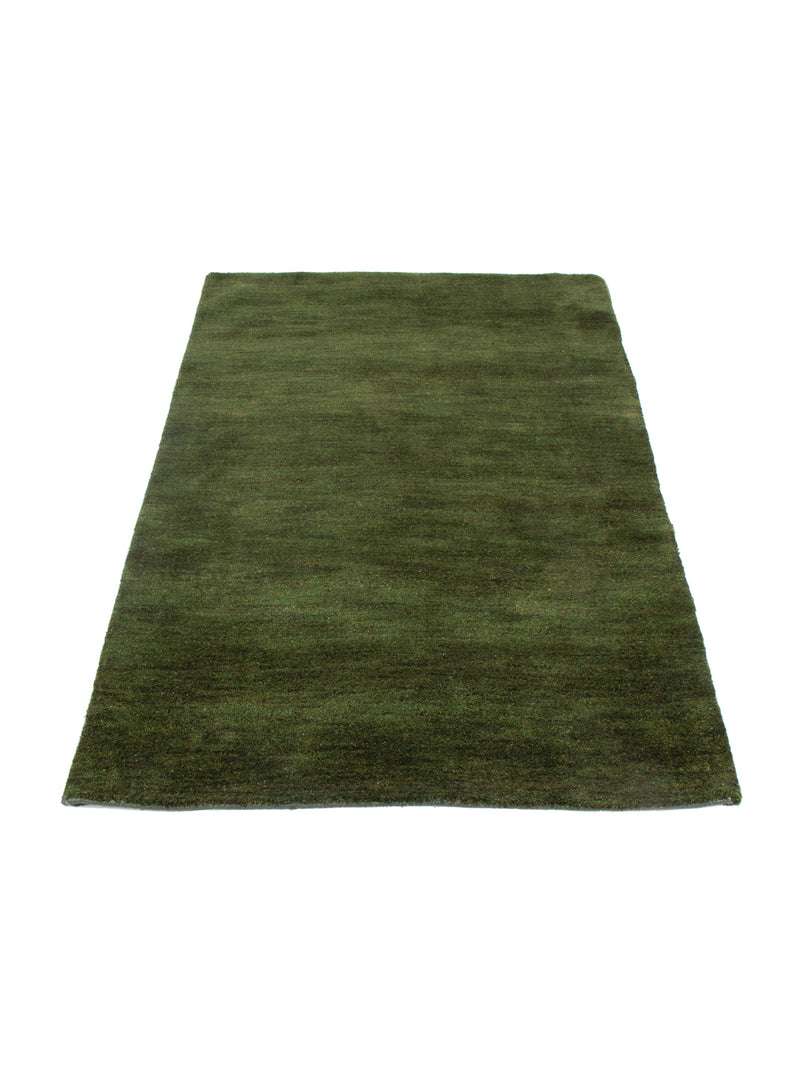 Gabbeh Teppich - Loribaft Softy - 150 x 100 cm - dunkelgrün