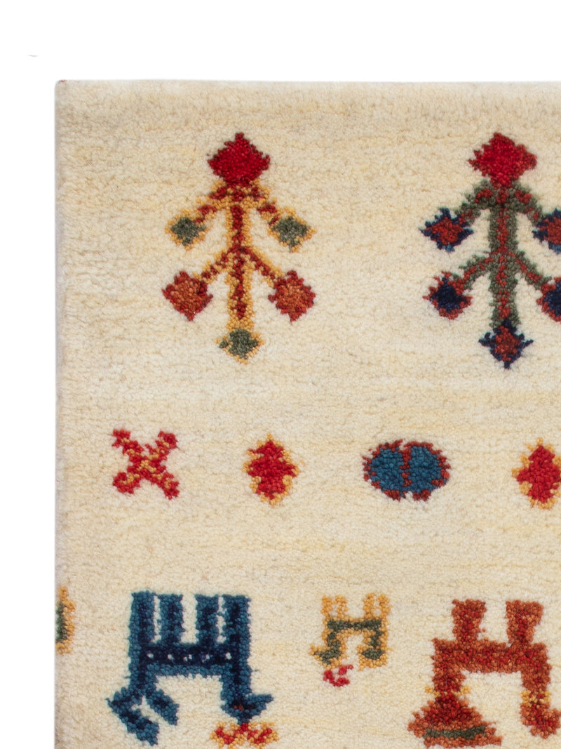 Gabbeh Teppich Indus 90x60cm - Wollteppich