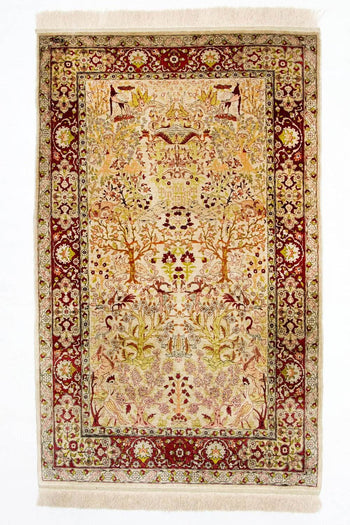 Seidenteppich - Hereke Seide - Premium 150 x 92 cm Teppichbrücke