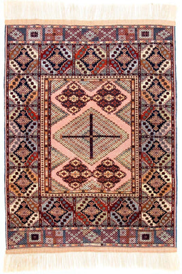 Afghan Teppich 140 x 120 cm Teppichbrücke