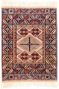 Afghan Teppich 140 x 120 cm Teppichbrücke