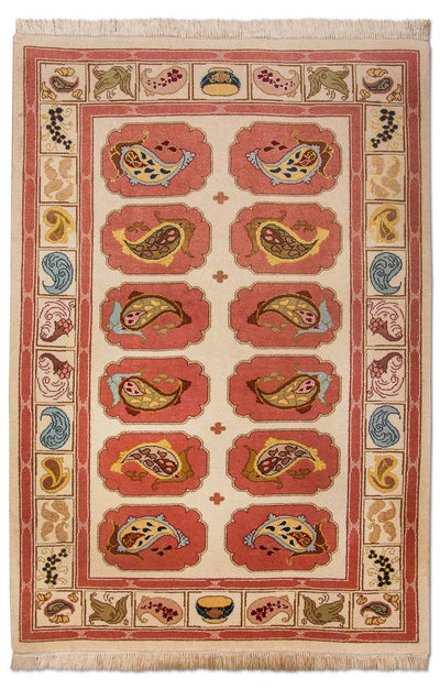 Täbriz - 50 Raj Teppich 99x109cm - Perserteppich
