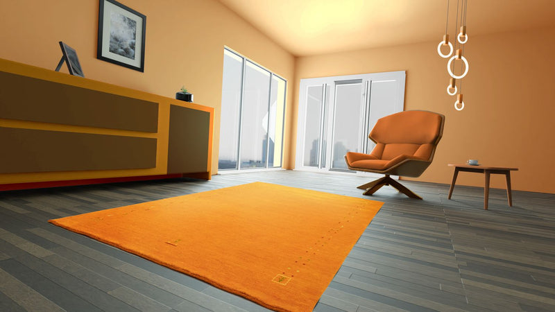 Gabbeh Teppich - Indus 200 x 200 cm - orange