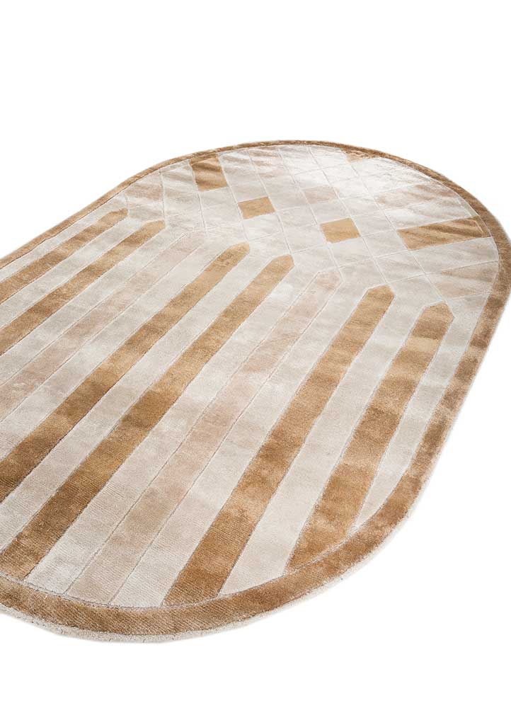 Designer Teppich oval  - 270 x 180 cm - braun