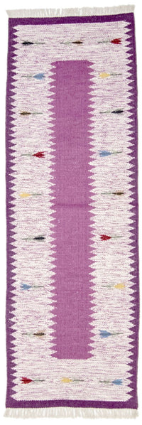 Kelim Teppich - Trendy 250 x 80 cm - lila