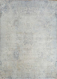 Wollteppich - 298 x 235 cm - silber